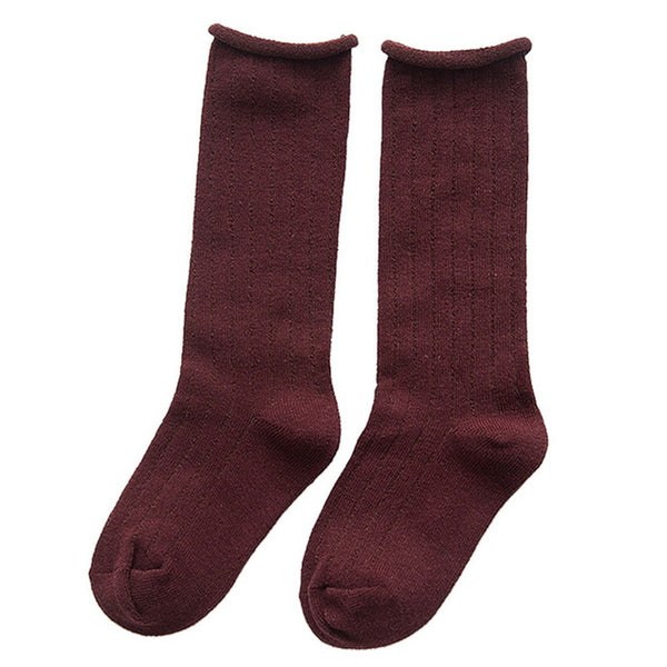 Solid Kids Long Socks