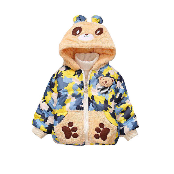 Cartoon Bear Baby Boys Jacket