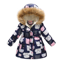 Girls Cute Printing Warm Coats