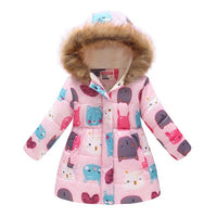 Girls Cute Printing Warm Coats